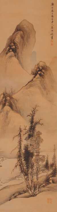 吴淑娟 庚午（1930年）作 山水 立轴